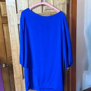 Royal blue 100% silk dress worn once